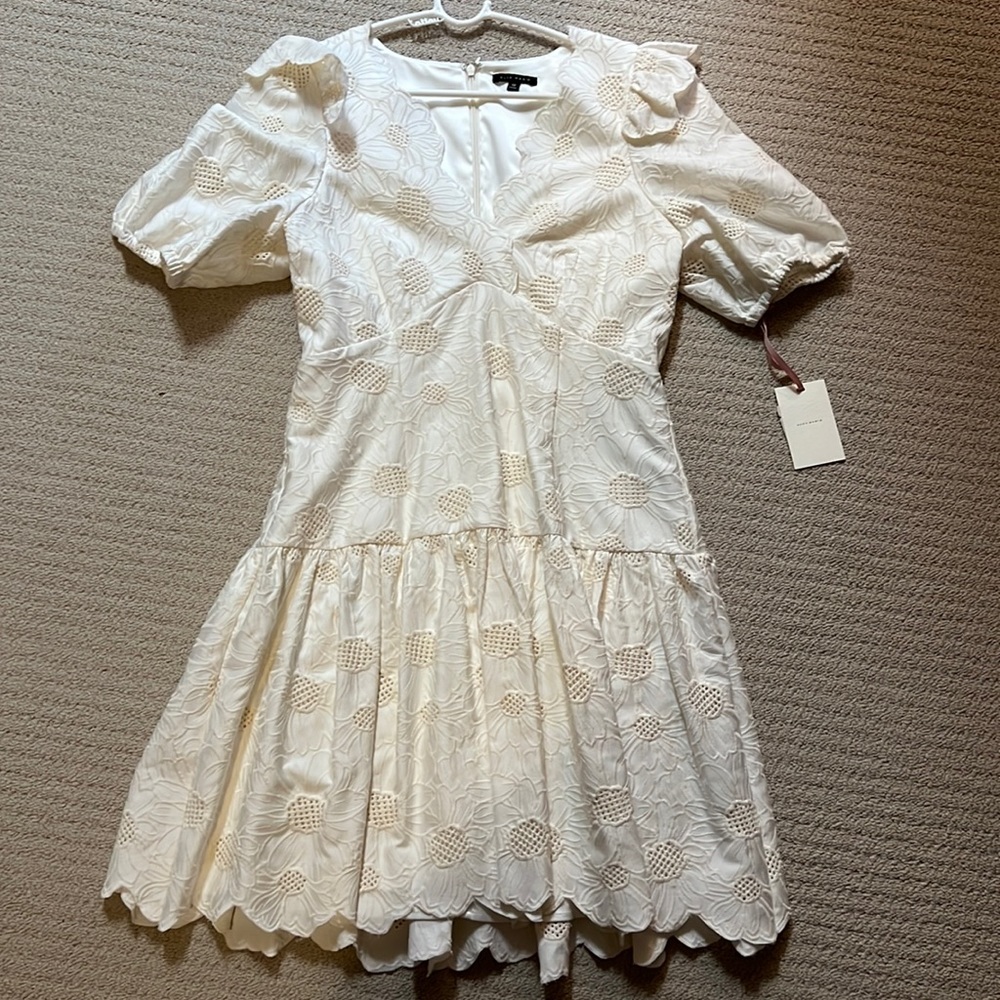 NWT Alex Marie Ivory drop waist dress